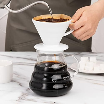 Restaurantware-Restpresso 25 Ounce Coffee Carafe, 1 Insulated Coffee Server - Push-Button Top, Wide Spout, Clear Glass Pitcher, Built-In Handle, Leakproof
