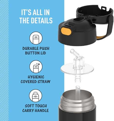 THERMOS FUNTAINER Water Bottle with Straw, 12oz, Batman