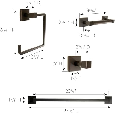 Design House Karsen 4-Piece Bath Accessory Set, Oil Rubbed Bronze