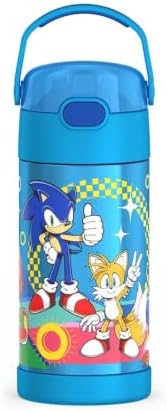 THERMOS FUNTAINER Water Bottle with Straw, 12oz, Sonic the Hedgehog