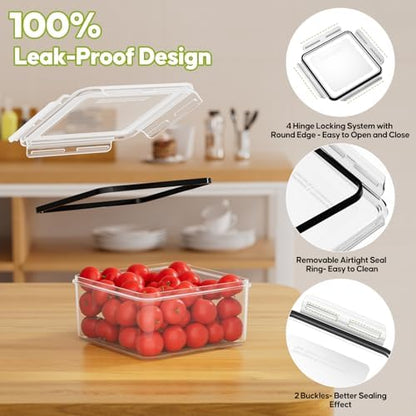 42 PCS Food Storage Containers with Lids Reusable (21 Containers & 21 Lids)