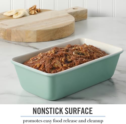 Martha Stewart Gallen 9 Inch Nonstick Carbon Steel Loaf Pan – Teal, Durable Bakeware for Even Baking and Easy Release