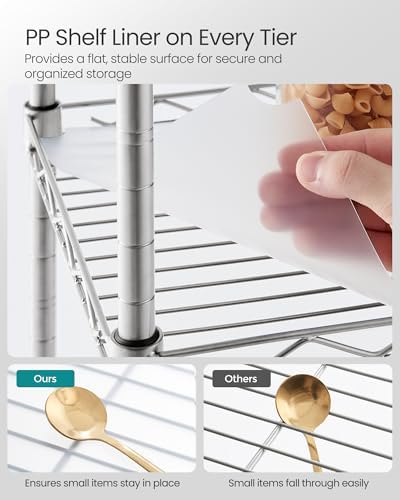 SONGMICS 5-Tier Bathroom Shelf, Storage Rack for Small Space