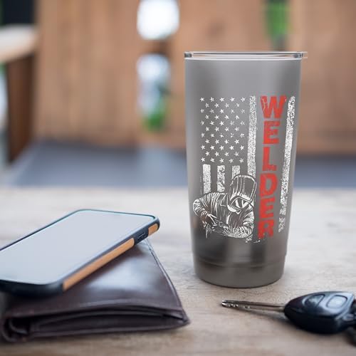 Welder - USA American Welding Worker Metalworking Lover Stainless Steel Insulated Tumbler