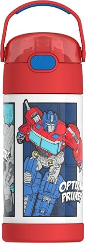 THERMOS FUNTAINER Water Bottle with Straw, Transformers, 12 Ounces (Pack of 6)