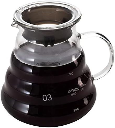 Restaurantware-Restpresso 25 Ounce Coffee Carafe, 1 Insulated Coffee Server - Push-Button Top, Wide Spout, Clear Glass Pitcher, Built-In Handle, Leakproof