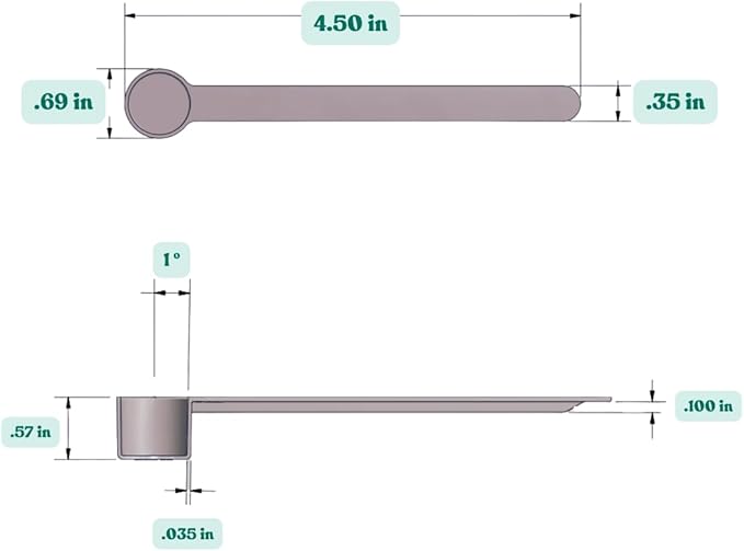 1/2 Teaspoon Long Handle Plastic Measuring Spoon