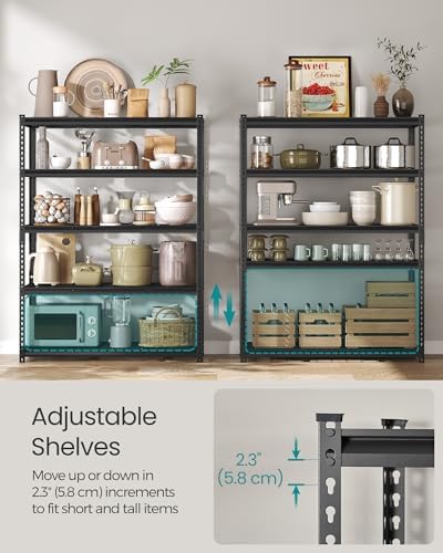 SONGMICS 5-Tier Steel Storage Shelves, Boltless Assembly, 2,200 lb Load