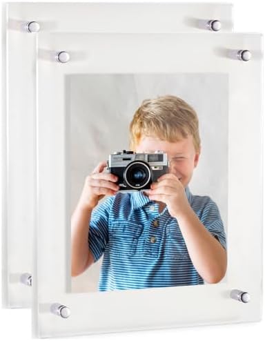 ArtToFrames 12x18 Inch Double Panel Floating Acrylic Picture Frame comes