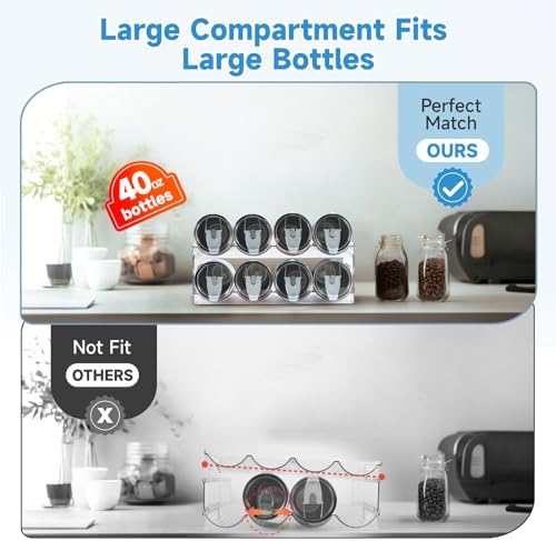 Amaoot Large Compartment Stackable Water Bottle Organizer for Cabinet