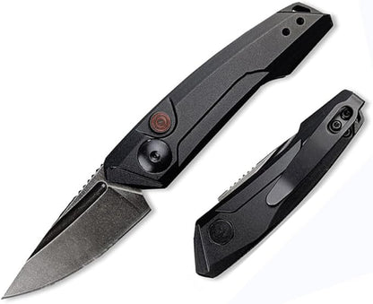 Mini Pocket Folding Knife 1.81 Inch Drop Point Blade Aluminum Handle Box Opener,Camping EDC Tool