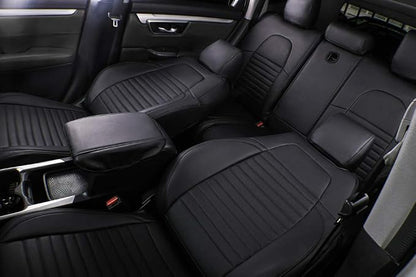 EKR CRV Car Seat Covers Custom Fit for Honda CRV 2012 2013 2014 LX,Leather Truck Seat Cover for SUV Full Set,Waterproof Car Seat Cushion, Faux Leather (Black)