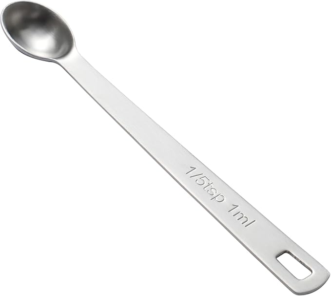 1PCS 1/5 Teaspoon Single Tiny Measuring Spoon, Small Individual Stainless Steel