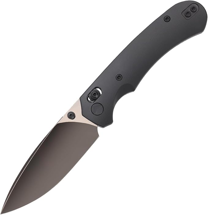 Folding Pocket Knife,3.31” M390 Blade,Erogonomic Titanium Handle,Hunting Survival Knife,EDC Knife for Hunting Camping Survival Outdoor Fishing Hiking（Black）