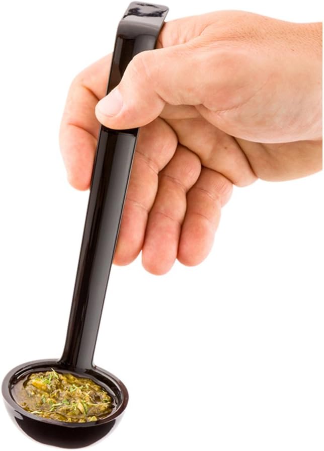 Restaurantware 1 Ounce Serving Ladle 1 Hook Handle Portion Ladle