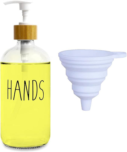 LOOCHICA Clear Glass Soap Bottle