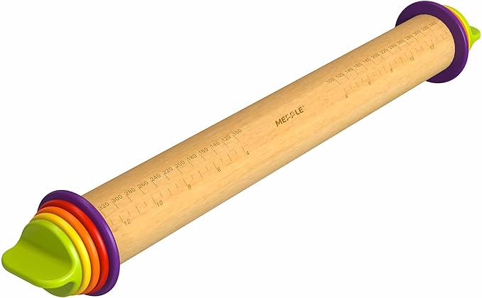 Rolling Pin with Thickness Rings