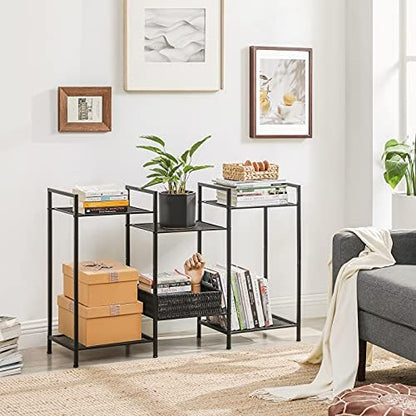 SONGMICS 3-Tier Storage Rack, Bathroom Shelf, Extendable Plant Stand