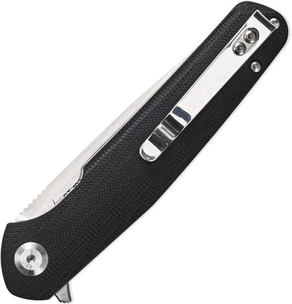 Sitivien ST102 Folding Knife, D2 Steel Blade+G10 Handle Pocket Knife, EDC Tool Knife for Outdoor, Camping, Hunting, Survival (Black) …