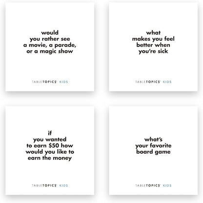 TableTopics Kids to Go Conversation Cards for Families with Young Children, 40 Questions for Fun & Connection at Dinnertime, Game Night, Car Trips, & Classrooms