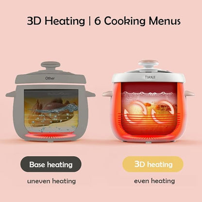 Electric Stew Pot, Ceramic Soup Porridge Cooker, Slow Cookers
