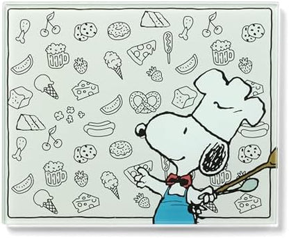 Lenox Chef Snoopy Small Glass Cutting Board