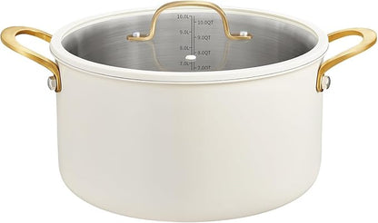BEZIA Large Stainless Steel Stock Pot, 12 Quart Large Cooking Pot