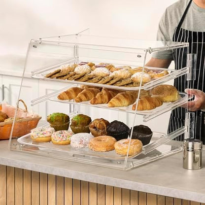 Winco 3-Tier Pastry Display Case, Acrylic Medium