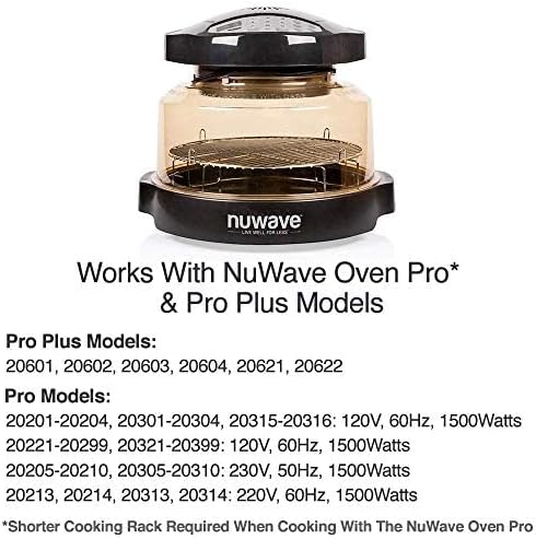Nuwave Power Dome for the NuWave Pro Plus Oven and Elite Oven – Genuine Replacement Part Made by Manufacturer, Transparent Amber