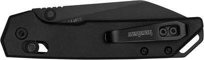 Kershaw Mini Iridium Folding Pocket Knife, 3 inch D2 Steel Blade, DuraLock, Aluminum Handle, Pocketclip