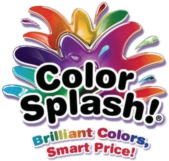 S&S Worldwide Color Splash! Liquid Watercolor Paint, 10 Vivid Colors, 8-oz Flip-Top Bottles, for All Watercolor Painting, Use to Tint Slime, Clay, Glue, Shaving Cream, Non-Toxic., Multicolor