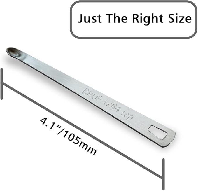 1PCS 1/64 Teaspoon Single Tiny Measuring Spoon, Small Individual Stainless