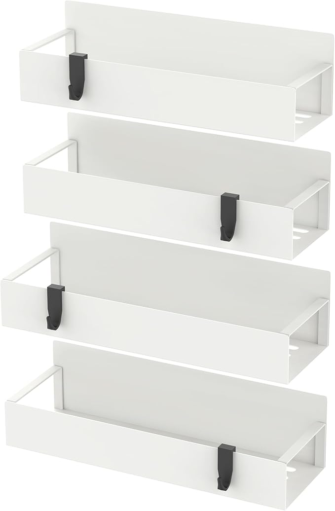 HuggieGems 4 Pack Magnetic Spice Storage Rack Organizer