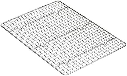 Amazon Basics Ceramic Nonstick Baking Sheets & Cooling Rack Set, Dishwasher Safe, Oven Safe, Half Sheet Size, Gray, 2-Pack
