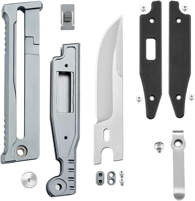 Generic Folding Pocket Knife Kit, Tactical Locking Pocket Knife, 3.15"" D2 Steel Blade, T6 Aluminium Inlay G10 Handle, Camping Folding Knife for Men Woman