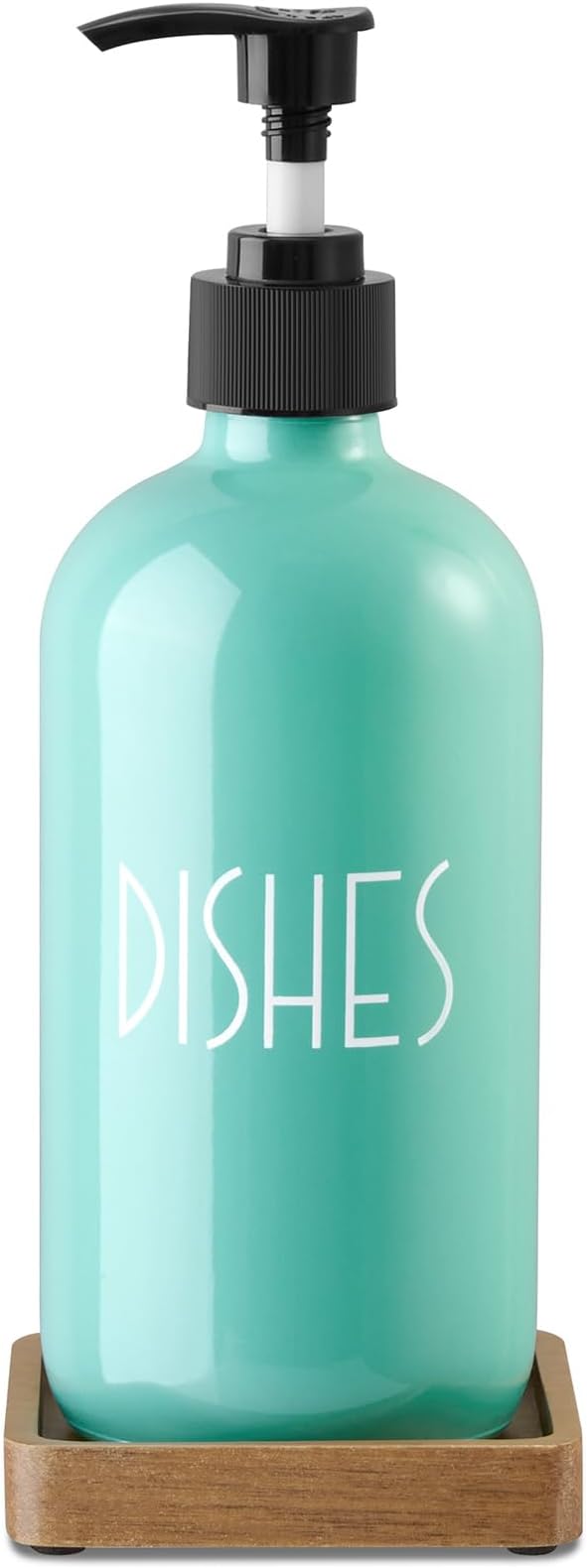 Turquoise Glass Dish Soap Dispenser
