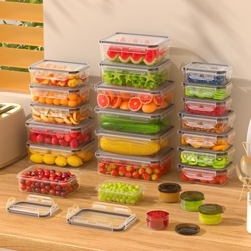 KEMETHY Large 52 Piece Food Storage Containers with Airtight Lids, BPA-free