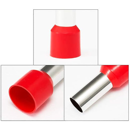 70PCS 4 Gauge Ferrule Connectors - Insulated End Terminals for Car Amplifier Power-Cable Terminals Clean Install and Better Connection (Black+Red)