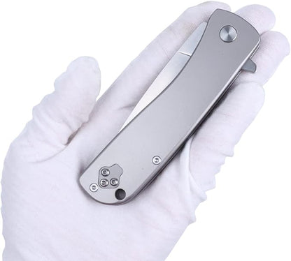 Masalong kni245 Pocket Liner Lock Flipper Knife for Men Women, Sharp Camping Hiking Hunting Survival Outdoor Knife EDC