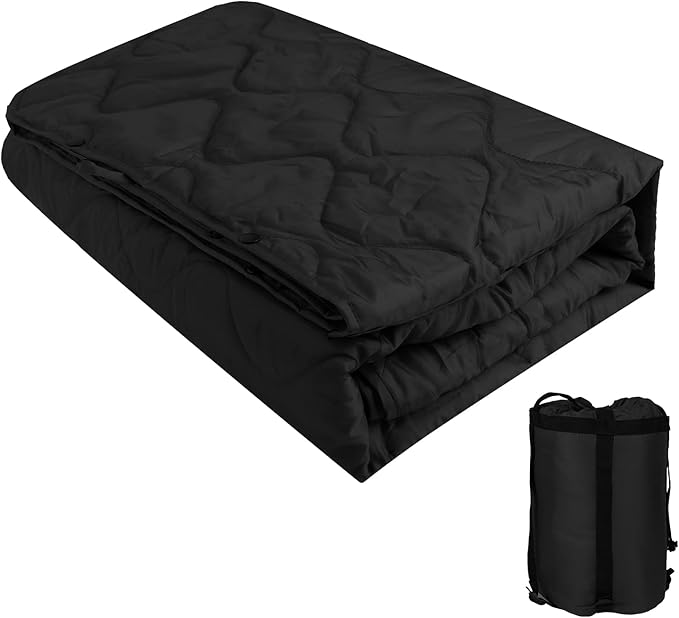 Poncho Liner Military Insulation Blanket Camo with Compression Carry Bag for Outdoors Hiking Jungle Hunting Gear
