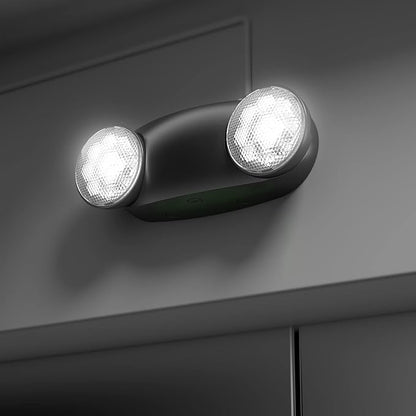 4 Pack Black Led Exit Sign with Emergency Lights &Battery Backup-Indoor Emergency Exit Lighting/Commercial Emergency Light Fixtures.