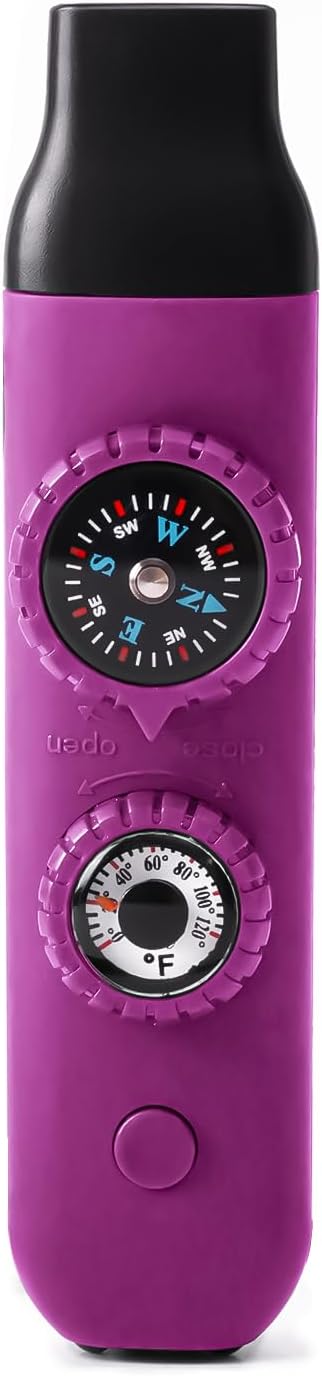 Multifunctional Survival Emergency Whistle for Kids with Compass Hiking Survival, Thermometer & Neck Lanyard | Emergency Safety Gear for Hiking, Camping, Kayaking, Boating, Climbing