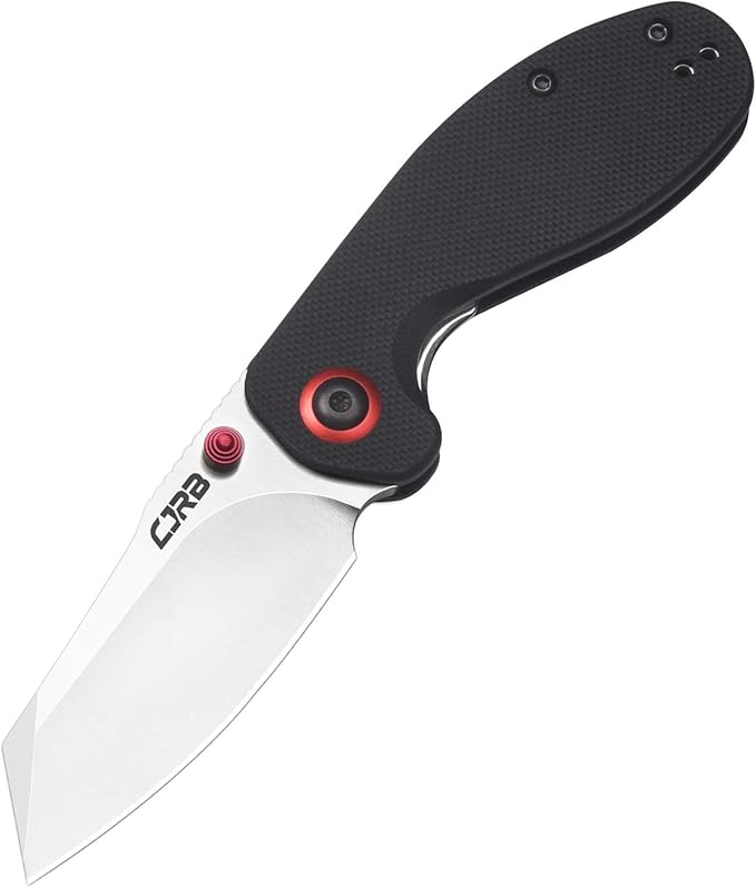 CJRB Maileah Pocket Knife with 2.39?™â€?AR-RPM9 Powder Steel Blade Folding Knife with G10 Handle Tactical Knife & EDC Knife Pocket Knife for Men Ideal for Outdoor Survival Camping Hunting, 1918 Black