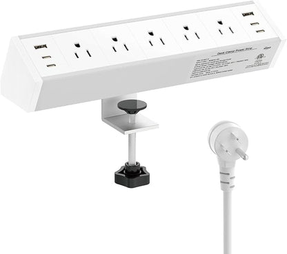 Tecmojo Desk Clamp Power Strip 5 Outlet