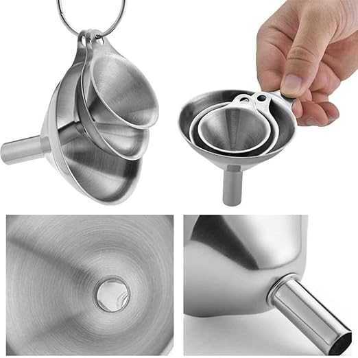 3-Piece Stainless Steel Kitchen Funnel Set