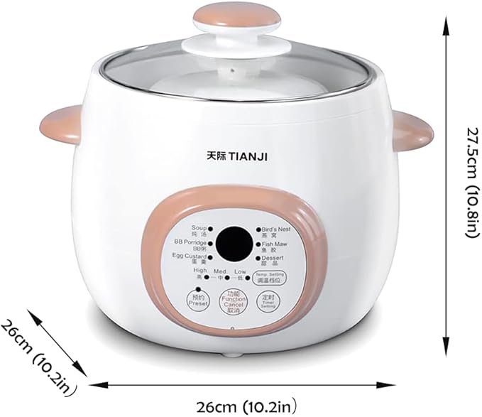Electric Stew Pot, Ceramic Soup Porridge Cooker, Slow Cookers