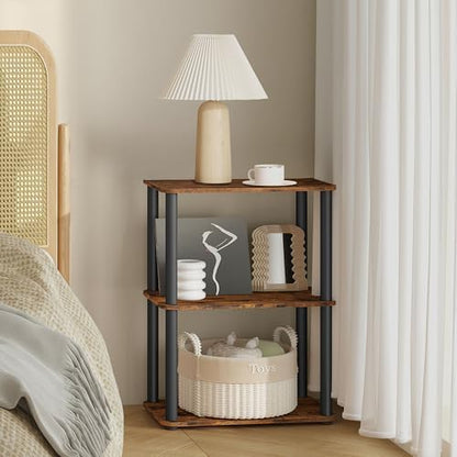 VASAGLE 3-Tier Shelf, Storage Shelves, Bookcase with Shelves, Living Room