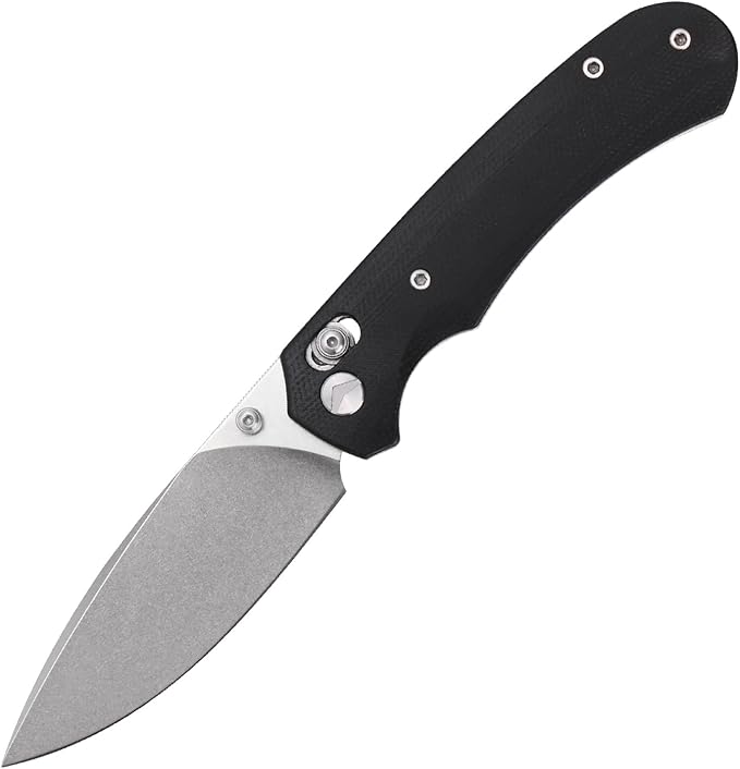 Folding Knife,Pocket Knife,3.31??154CM Blade,Erogonomic Canvas Micarta Handle,Survival Camping Knife with Pocket Clip,EDC Knife for Camping, Hunting, Hiking, Survival,Black