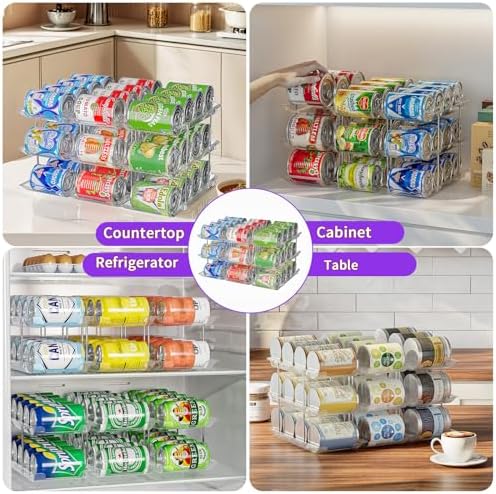 Can Organizer for Pantry, 3-Tier Combinable Can Rack