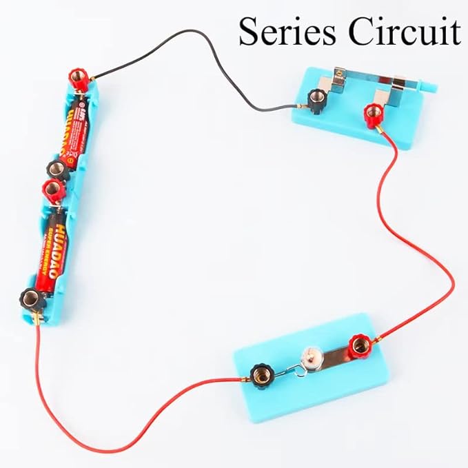 Kids Electricity Circuit Learning Kit,STEM Physics Science Electric Lab Experiments Learning Tool for Kids,Series Circuit & Parallel Circuit Learning